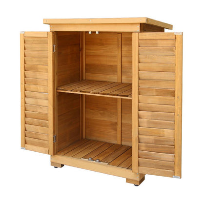 Portable Wooden Garden Storage Cabinet-0