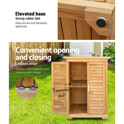 Portable Wooden Garden Storage Cabinet-6