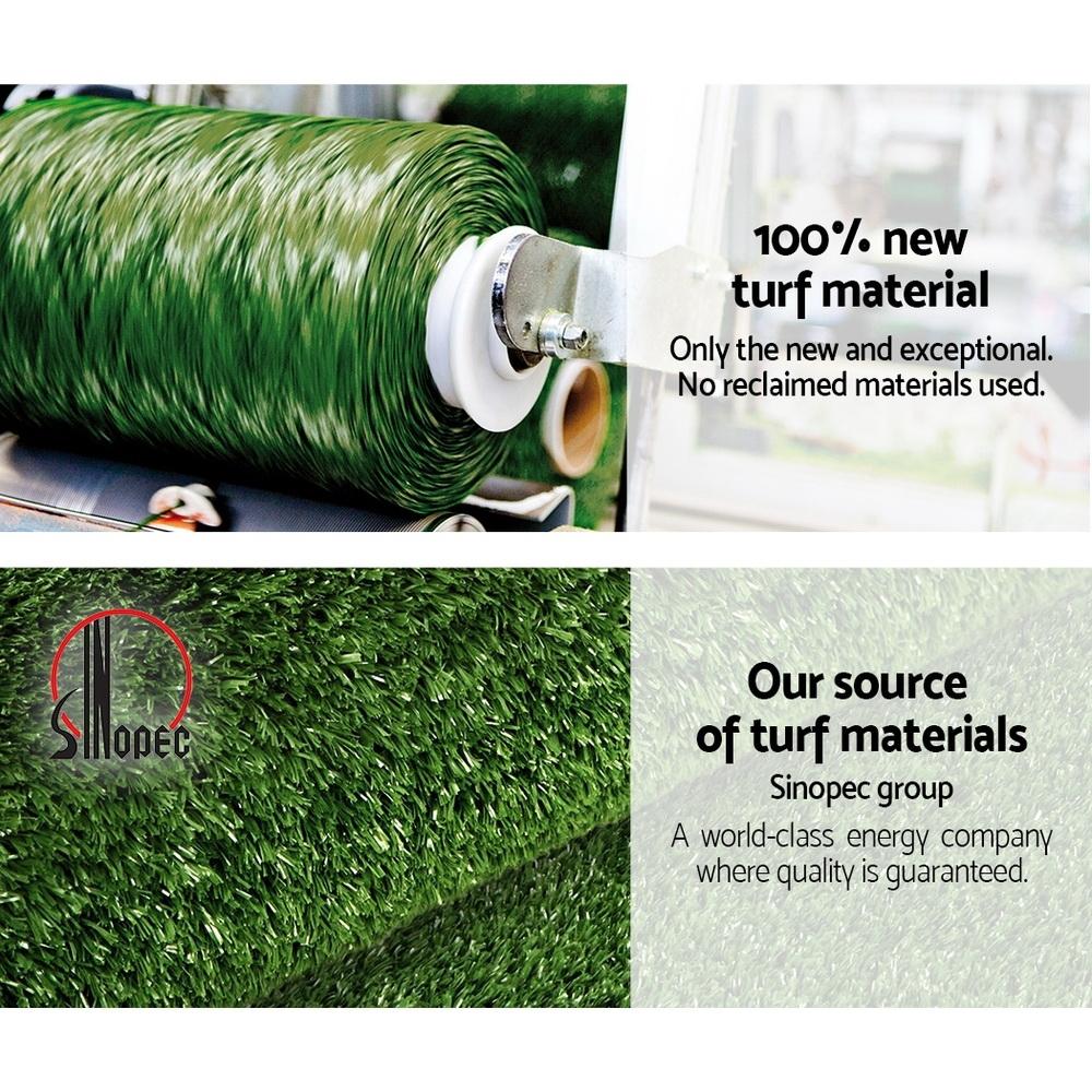 Primeturf Synthetic 10mm 1.9mx5m 9.5sqm Artificial Grass Fake Turf Olive Plants Plastic Lawn-3