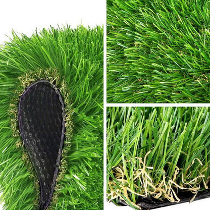 Primeturf Synthetic 20mm 1.9mx5m 9.5sqm Artificial Grass Fake Turf 4-coloured Plants Plastic Lawn-5