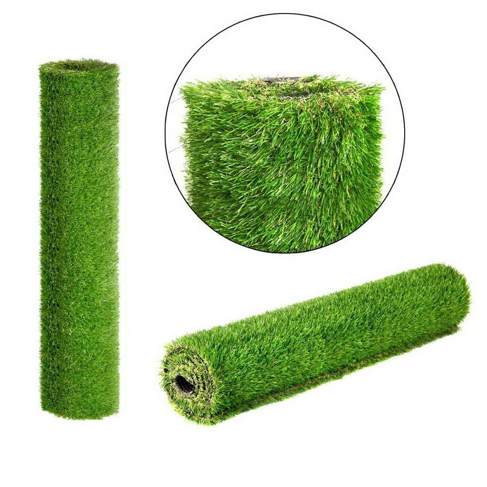 Primeturf Synthetic 20mm 1.9mx5m 9.5sqm Artificial Grass Fake Turf 4-coloured Plants Plastic Lawn-2