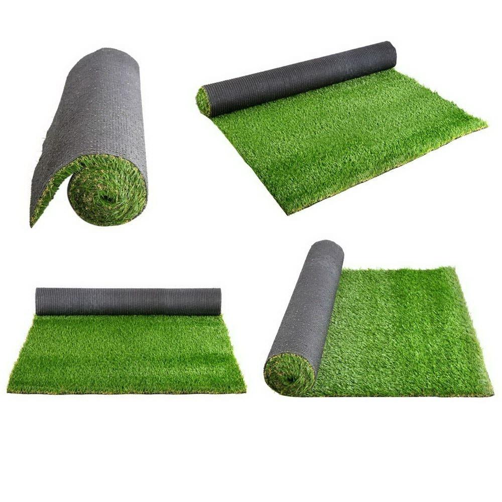 Primeturf Synthetic 20mm 1.9mx5m 9.5sqm Artificial Grass Fake Turf 4-coloured Plants Plastic Lawn-3