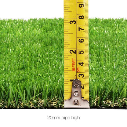 Primeturf Synthetic 20mm 1.9mx5m 9.5sqm Artificial Grass Fake Turf 4-coloured Plants Plastic Lawn-1