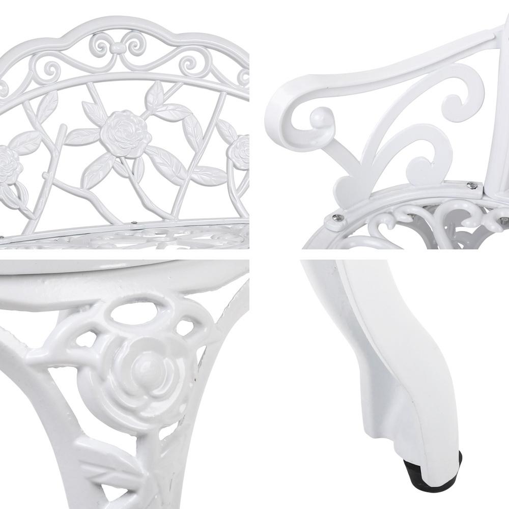 Victorian Garden Bench (White)-5