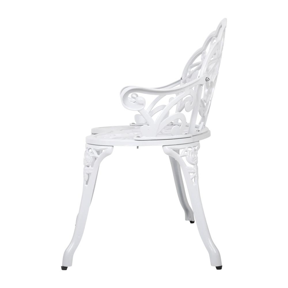 Victorian Garden Bench (White)-4