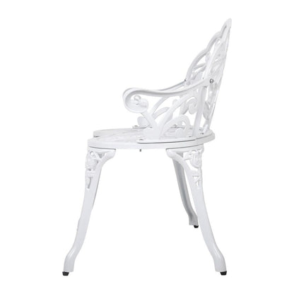 Victorian Garden Bench (White)-4