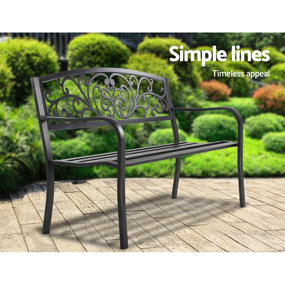 Garden Bench Seat Vintage Black-6