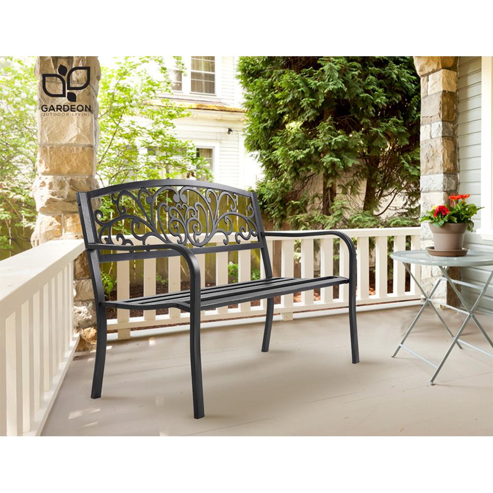 Garden Bench Seat Vintage Black-9