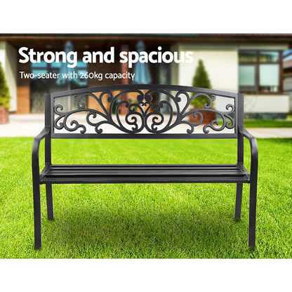 Garden Bench Seat Vintage Black-7