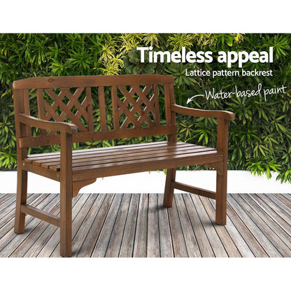 Wooden Garden Bench (Brown)-6