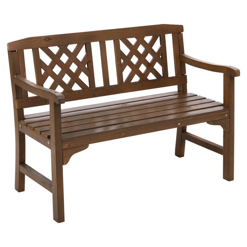 Wooden Garden Bench (Brown)-1